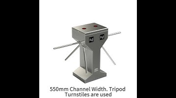JKDCSECURITY - JKDC-48D - 2 Lanes Vertical Tripod Turnstile Gate 550mm Channel Width
