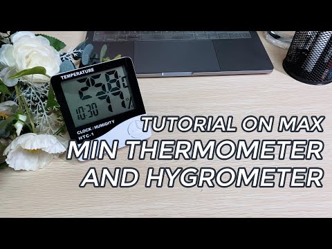 Tutorial on Max/Min Thermometer and Hygrometer|Temperature, Clock, Humidity