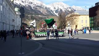 Wacker Innsbruck Fanmarsch: Wacker gegen Rapid 06.04.2019