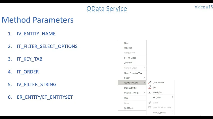 Video 15: OData - Dynamic Where Condition, Sort and Filter Process