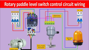 Rotary Paddle Level Switch Control Circuit Wiring Method | Rotary paddle switch wiring |