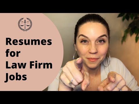 Video: How To Write A Resume For A Lawyer