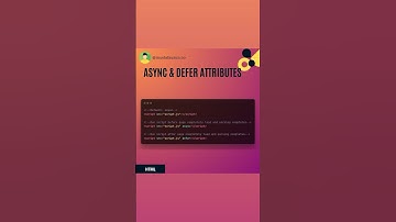 HTML, Async & Defer Attributes #html #javascript