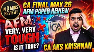 CA final AFM may 26 paper review