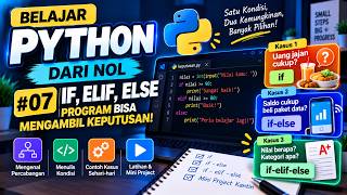 Belajar Python dari Nol #7 — Memahami if, else, dan elif dengan Contoh Nyata | Kantin Survival