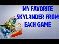 My favorite skylander from each game