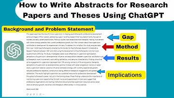 How to Write Abstracts for Research Papers and Theses Using ChatGPT