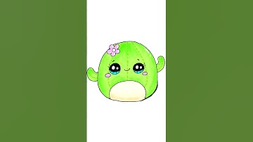 How to Draw a Squishmallow | cactus | #howtodraw #youtubekids #squishmallows #viral #shorts