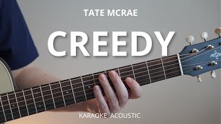 Tate McRae - greedy (Acoustic Karaoke Guitar)