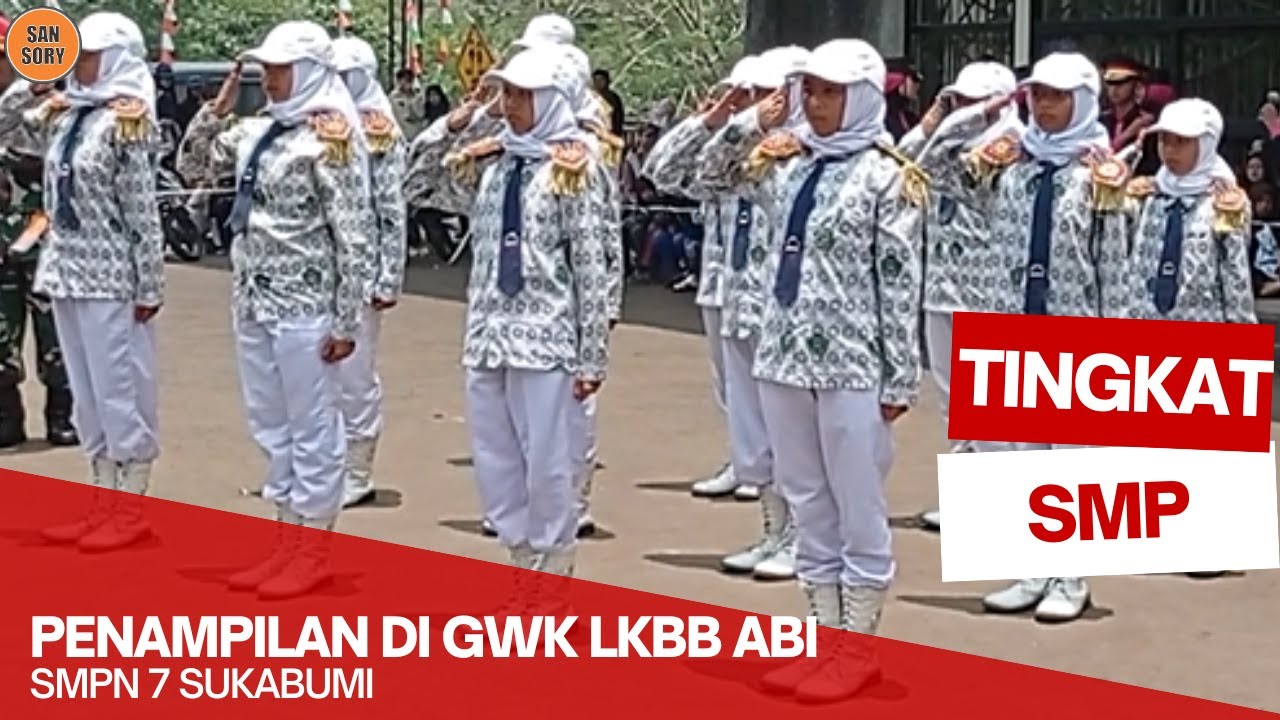 MANTAP...!!! PENAMPILAN PASKIBRA SMPN 7 KOTA SUKABUMI DI GWK SAAT LKBB ABI