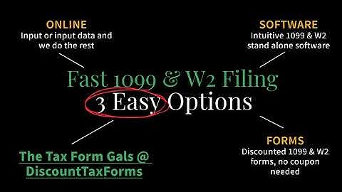 Fast 1099 & W2 Filing - 3 Easy Options: Online E-file, Software or Forms