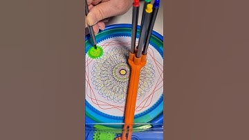 Machine and hand: create colorful Spirograph artwork! #shorts #loopart #spirograph