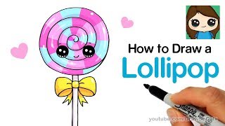 How to Draw a Lollipop Easy and Cute Resimi