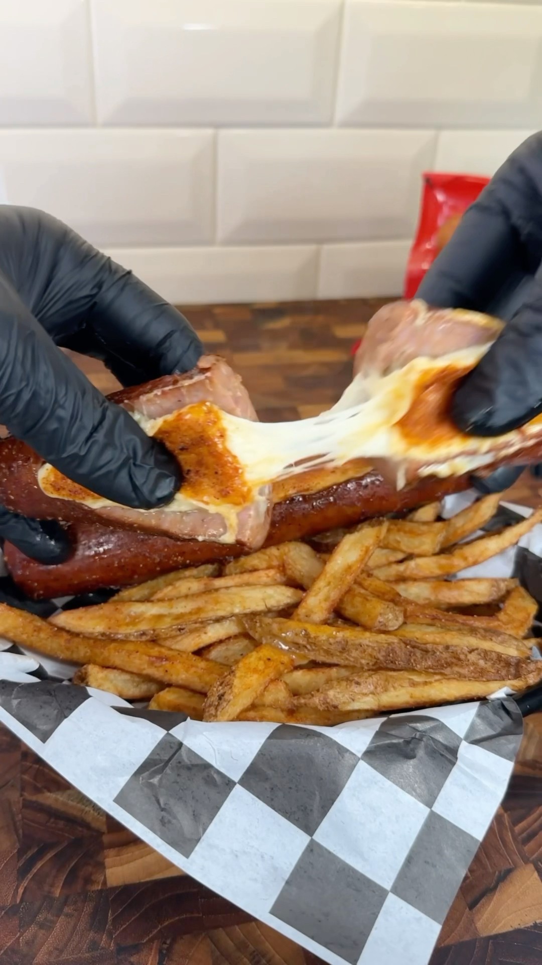 Cheese stuffed smoked sausages ? #shorts