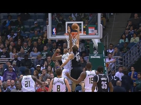 Bojan Bogdanovic Dunks On Giannis Antetokounmpo | Nets vs Bucks | 2016-17 NBA Season
