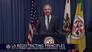 LA City Attorney Mike Feuer Redistricting Principles Press Conference 9/3/20