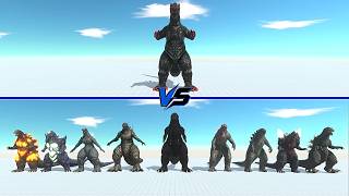 Godzilla EXE vs All Godzilla - Animal Revolt Battle Simulator | ARBS