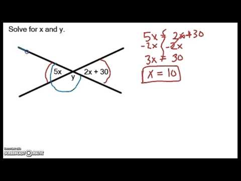 Linear Pair and Vertical Angles Example 3