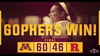 Highlights: Gopher Women's Basketball Defeats #17 Rutgers 60-46 Update