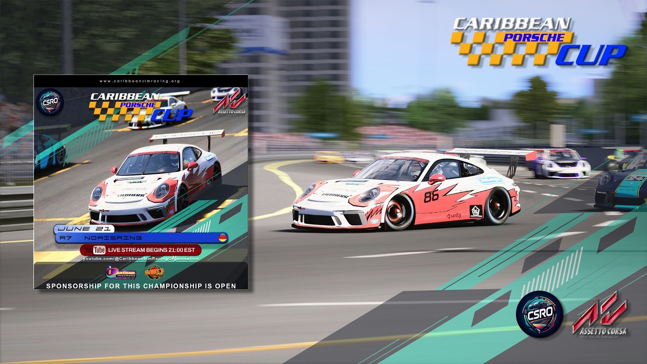 2026 Caribbean Porsche Cup - Round #7 at Norisring, Germany. #csro