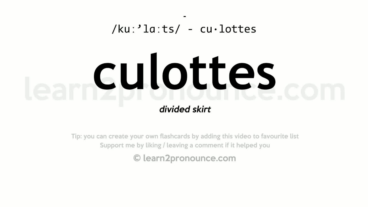 definition de culotte