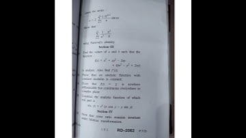 MDU BSc 6 th semester maths honours real and complex analysis 2021