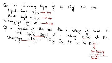 Find shrinkage index , Shrinkage ratio ,volumetric shrinkage  & specific gravity of soil