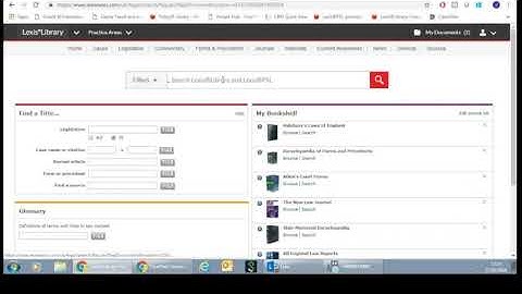 LexisLibrary - How to search on LexisLibrary