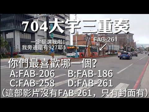 【大宇三重奏第2集】三重客運 704 FAB-206+FAB-186+FAB-258