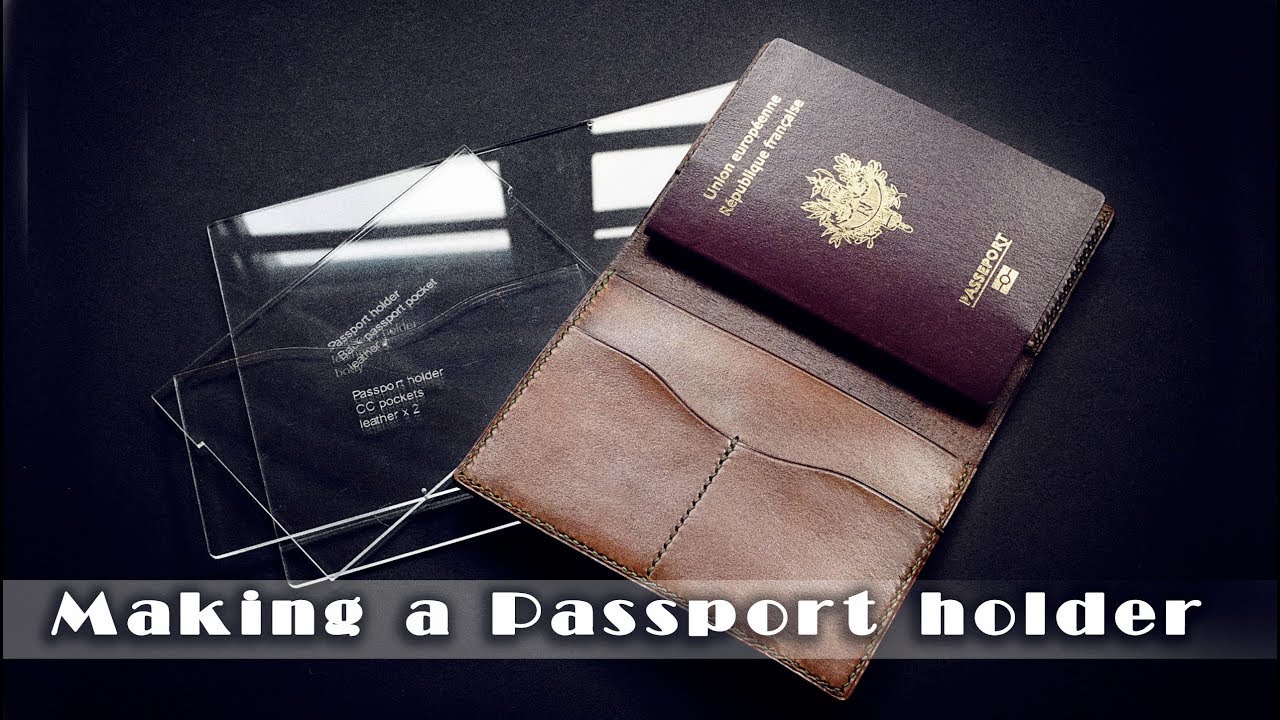 Making a passport cover using acrylic patterns/leather craft tutorial