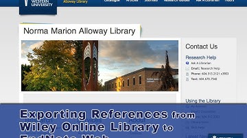 Exporting references from Wiley Online Library to Endnote