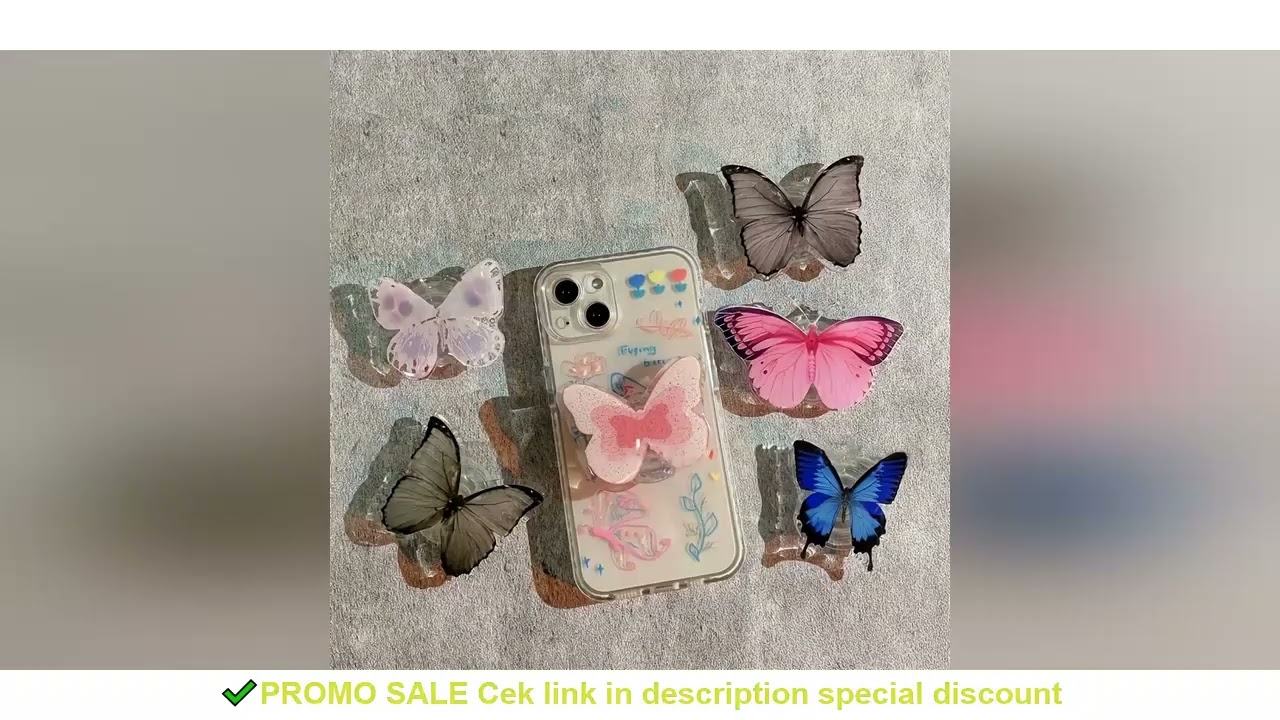 Acrylic Butterfly Phone Stand Socket Holder Grip Trendy mobile phone accessories Applicable For Appl