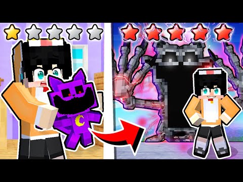 NGAO ADOPTS AND UPGRADES A 1-STAR CATNAP INTO A 5-STAR NIGHTMARE CATNAP IN MINECRAFT 😤👿