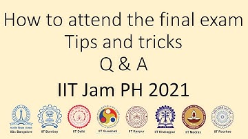 Must watch before Jam exam PH | Tip and tricks | Q & A for final day exam | iit jam PH 2021| Tamil