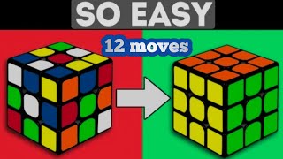 how to solve Rubik's cube 12 moves #Rubi cubes.