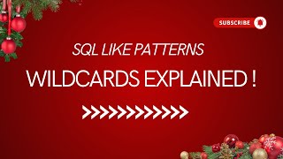 SQL Tricks | SQL LIKE Patterns: Wildcards Made Easy!