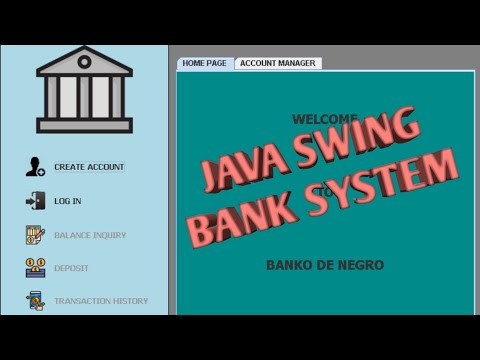JAVA GUI - SIMPLE BANK SYSTEM WITH ICONS - YouTube