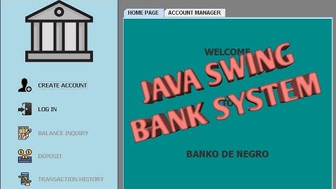 JAVA GUI - SIMPLE BANK SYSTEM WITH ICONS