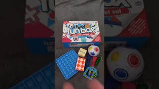 Unpacking a fidget fun box