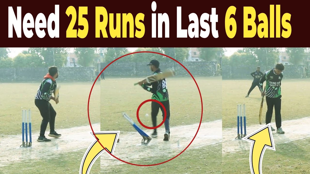 25 Runs Need Last Over | What A Great Match In Tape Ball Cricket ...