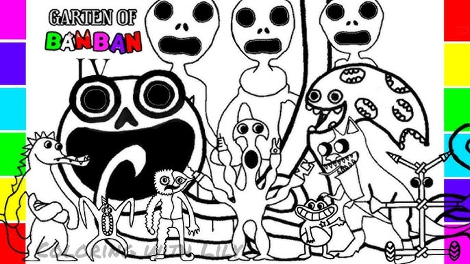 Garten Of Banban 3 VS Rainbow Friends Coloring Pages / How to Color  /Cartoon - On & On [NCS Release] 