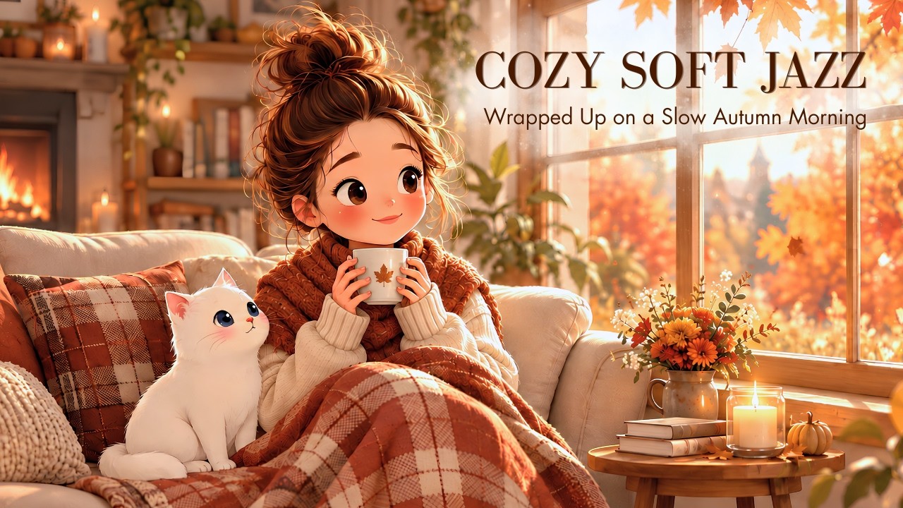 Soft Jazz ☕ Cozy Morning Coffee Playlist 🍂 | Blanket & Candlelight | Wrapped Up Where It's Warm