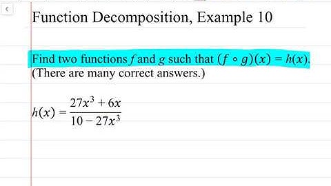 How to Decompose Functions: Example 10 | Math Energy TV