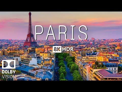 PARIS 8K Video HDR With Soft Piano Music 60 FPS 8K Nature Film