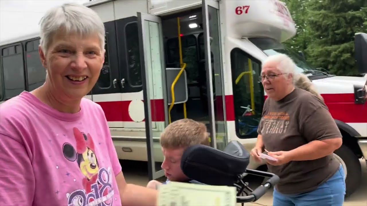 Bata Bus driver Kay picking Sam up at home & dropping him off at IFS 7.9.25 @Paul Monks Jr