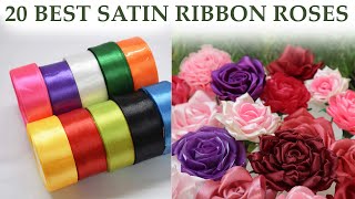 Amazing Satin Ribbon Rose | Best ribbon crafts | Ribbon decoration ideas | part 1