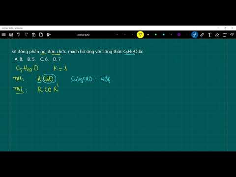 Video Số đồng phân no, đơn chức, mạch hở ứng với công thức C5H10O - youtube