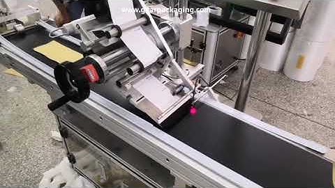 Envelope letter paper sheet paging feeding top labeling machine running video