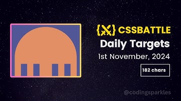 CSS Battle Daily Targets Solution | November 1, 2024 | #html #css #cssbattle