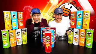 THE 20 CANS OF PRINGLES CHALLENGE! | Twins vs. Food screenshot 2